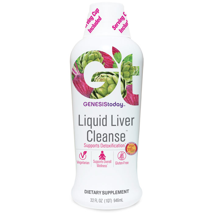 Genesis Today Liquid Liver Cleanse, Natural Detoxification, 32 oz, Genesis Today