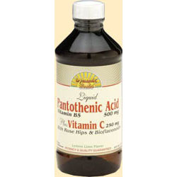 Dynamic Health Laboratories Liquid Pantothenic Acid Plus Vitamin C, 8 oz, Dynamic Health Labs