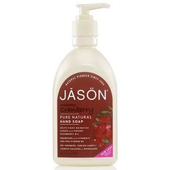 Jason Natural Liquid Satin Soap Cranberry Canneberge, 16 oz, Jason Natural