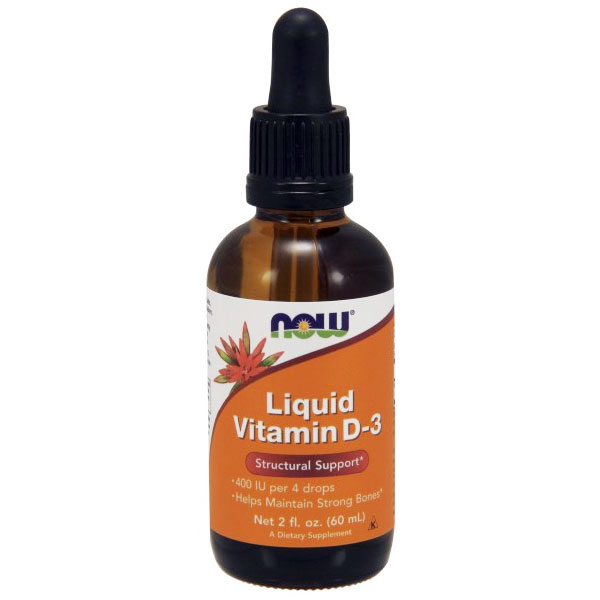 NOW Foods Liquid Vitamin D-3, 2 oz, NOW Foods