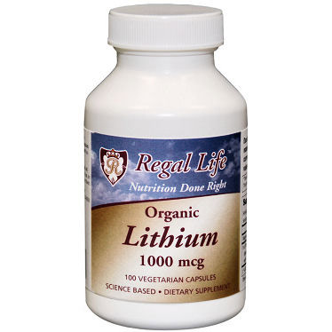 Regal Life Lithium 1000 mcg, 100 Capsules, Regal Life