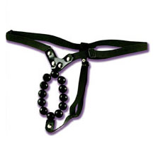 California Exotic Novelties Lover's Thong with Stroker Beads, California Exotic Novelties
