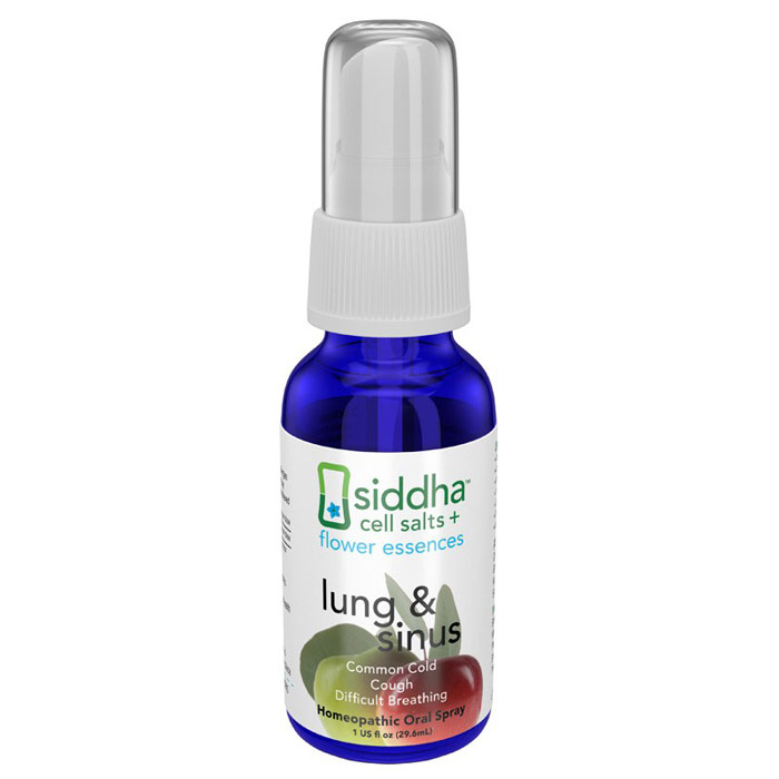 Sidda Flower Essences Lung & Sinus, Homeopathic Oral Spray, 1 oz, Sidda Flower Essences
