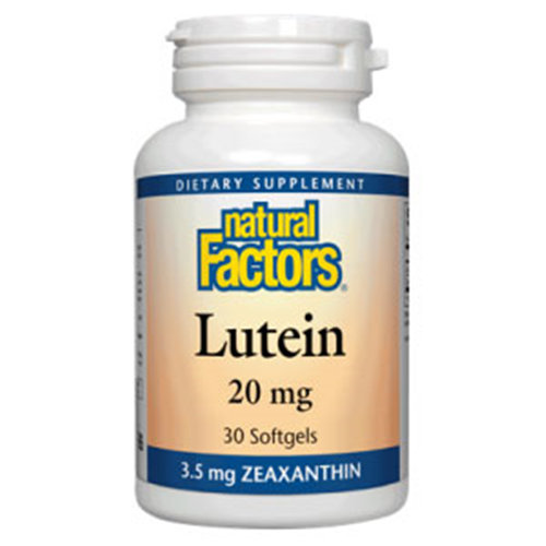 Natural Factors Lutein 20mg 60 Softgels, Natural Factors