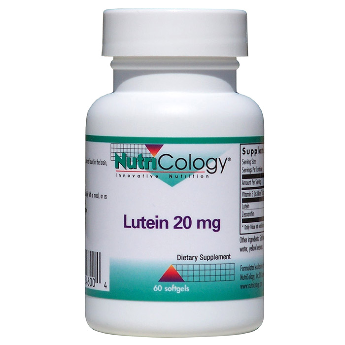 NutriCology/Allergy Research Group Lutein 20mg 60 softgels from NutriCology