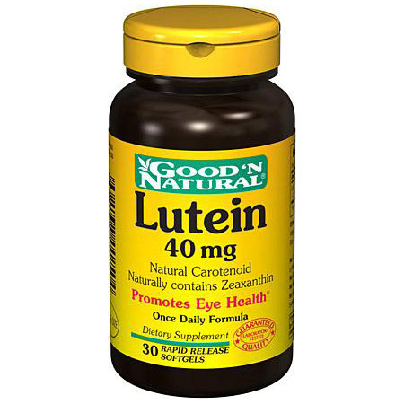 Good 'N Natural Lutein 40 mg (Natural Carotenoid), 30 Softgels, Good 'N Natural