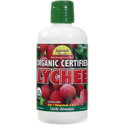 Dynamic Health Labs Organic Certified Lychee Juice, 33.8 oz, Dynamic Health Labs