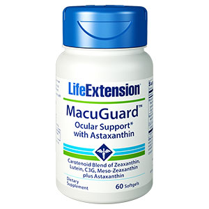 Life Extension MacuGuard Ocular Support with Astaxanthin, 60 Softgels, Life Extension