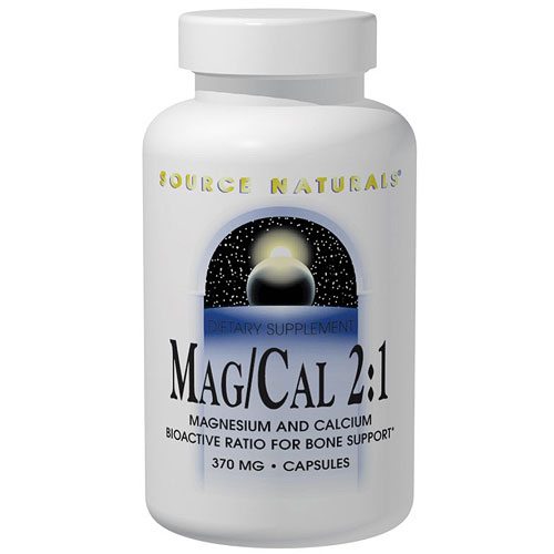 Source Naturals Mag/Cal 2:1 370 mg, 90 Capsules, Source Naturals