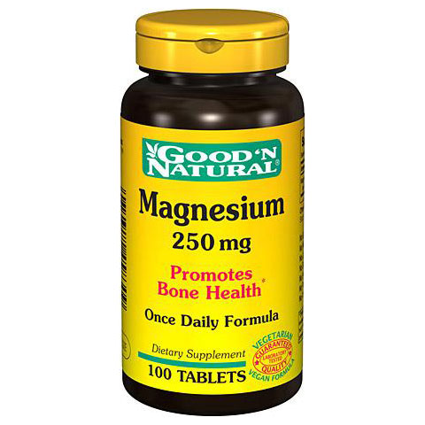 Good 'N Natural Magnesium 250 mg (Magnesium Oxide), 100 Tablets, Good 'N Natural