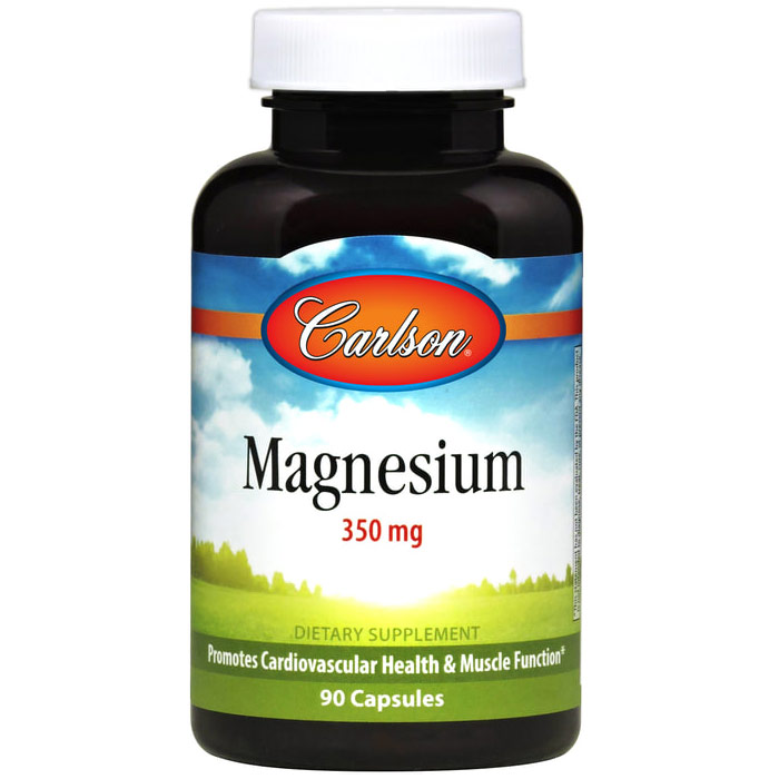 Carlson Laboratories Magnesium Caps 350 mg, 90 Capsules, Carlson Labs