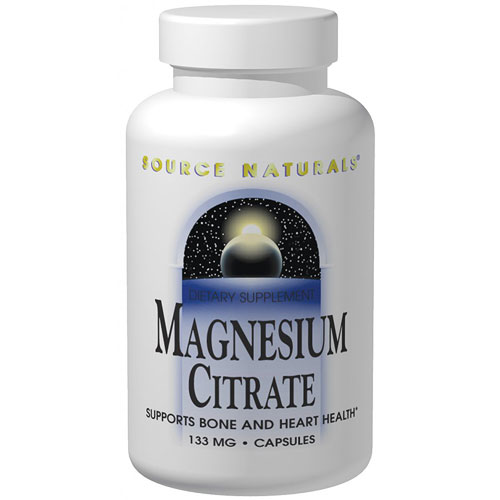 Source Naturals Magnesium Citrate 133mg, 180 Capsules, Source Naturals
