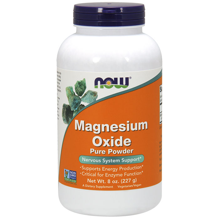 NOW Foods Magnesium Oxide Powder 8 oz, NOW Foods