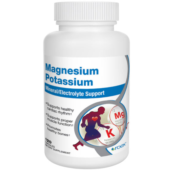 Roex Magnesium Potassium, 120 Capsules, Roex