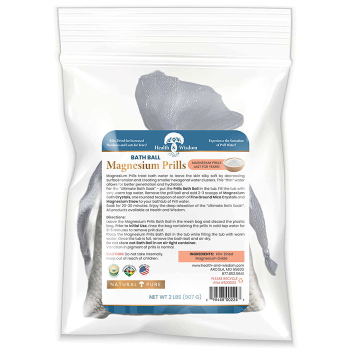 Health and Wisdom Inc. Magnesium Prills Bath Ball, 908 g, Health and Wisdom Inc.