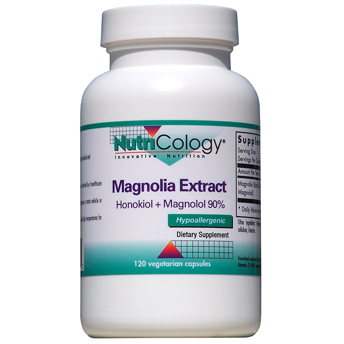 NutriCology / Allergy Research Group Magnolia Extract, Honokiol + Magnolol 90%, 120 Capsules, NutriCology