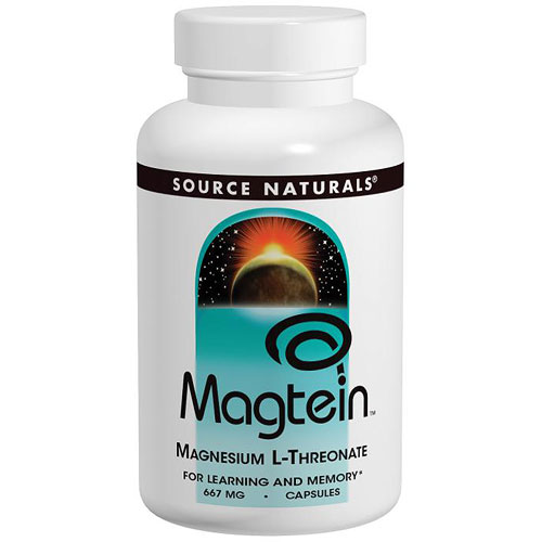 Source Naturals Magtein, Magnesium L-Threonate, 180 Capsules, Source Naturals