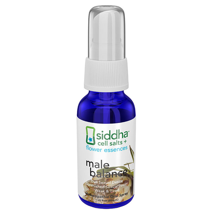 Sidda Flower Essences Male Virility, Homeopathic Oral Spray, 1 oz, Sidda Flower Essences