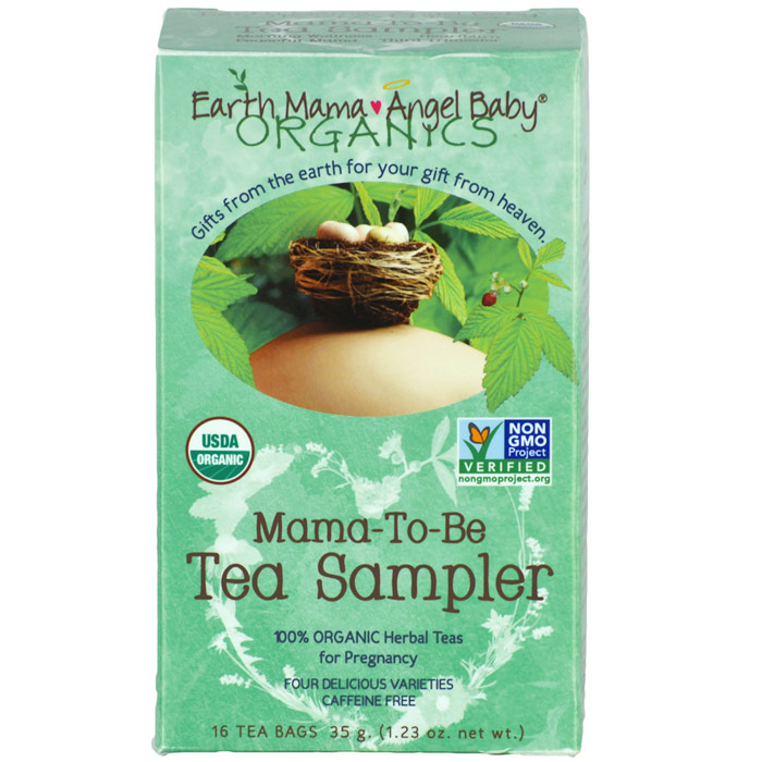 Earth Mama Angel Baby Mama-To-Be Tea Sampler, 16 Tea Bags, Earth Mama Angel Baby