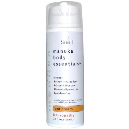 Siradell Manuka Body Essentials Foot Cream, Fungal, 3.4 oz, Siradell