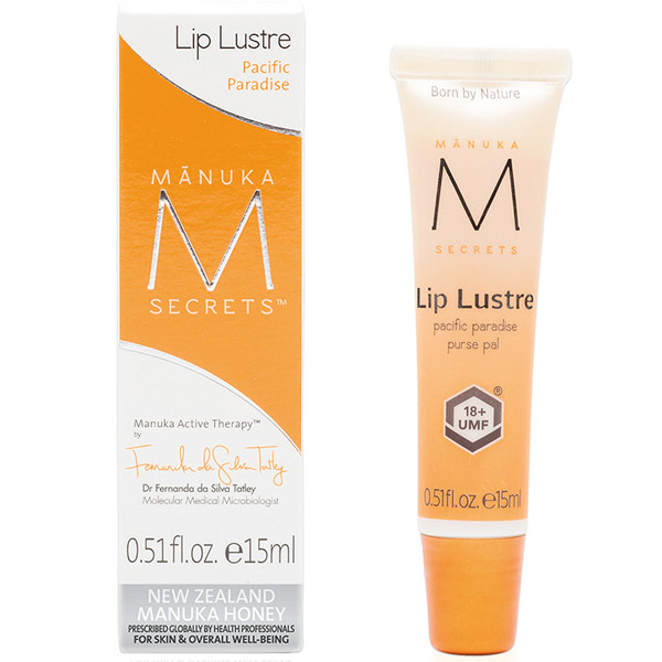 Manuka Secrets Manuka Secrets Lip Lustre Cream, Pacific Paradise Manuka Honey UMF 18+, 0.51 oz