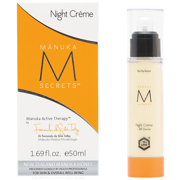 Manuka Secrets Manuka Secrets Night Creme, Regenerate & Calm Manuka Honey UMF 18+, 1.69 oz
