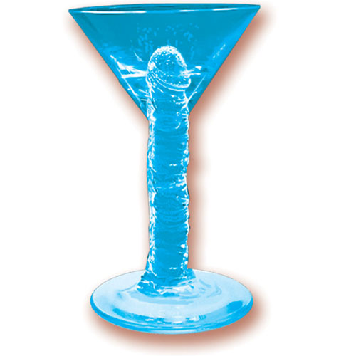 Hott Products Martini Weenie Light-Up Party Glass - Blue, Hott Products
