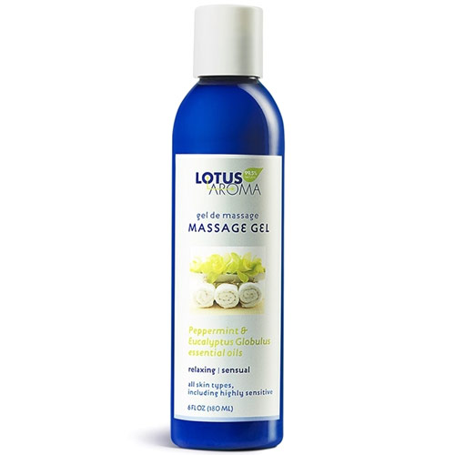 Lotus Aroma Massage Gel, Peppermint & Eucalyptus Globulus Essential Oils, 6 oz, Lotus Aroma
