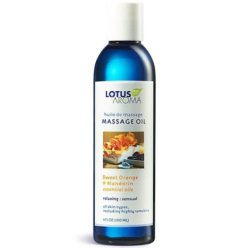 Lotus Aroma Massage Oil, Sweet Orange & Mandarin Essential Oils, 6 oz, Lotus Aroma