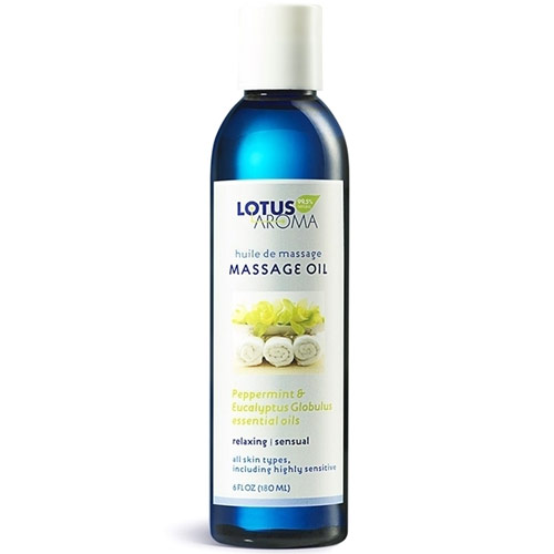 Lotus Aroma Massage Oil, Peppermint & Eucalyptus Globulus Essential Oils, 6 oz, Lotus Aroma