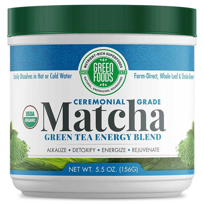 Green Foods Corporation Matcha Green Tea, Drink Mix, Organic, 5.5 oz (156 g), Green Foods Corporation