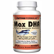Jarrow Formulas Max DHA, Fish Oil with Gamma Tocopherol 90 softgels, Jarrow Formulas