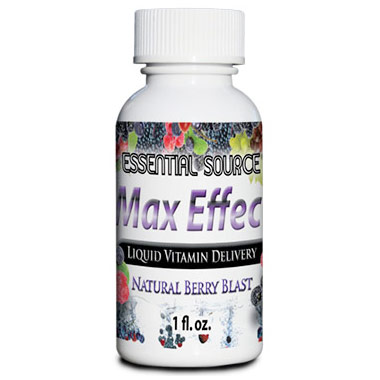 Essential Source Max Effect, Liquid Vitamin Delivery, Natural Berry Blast Shot, 1 oz x 30 Bottles, Essential Source