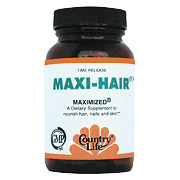 Country Life Maxi Hair Maximized, Time Release, 90 Tablets, Country Life