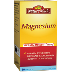 Nature Made Nature Made Maximum Strength Magnesium 500 mg, 60 Softgels