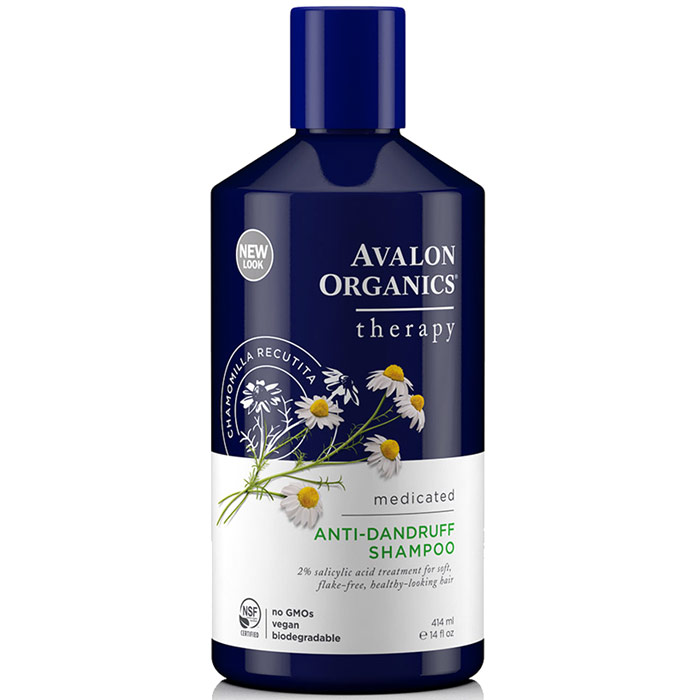 Avalon Organics Medicated Anti-Dandruff Shampoo, Itch & Flake Therapy, 14 oz, Avalon Organics