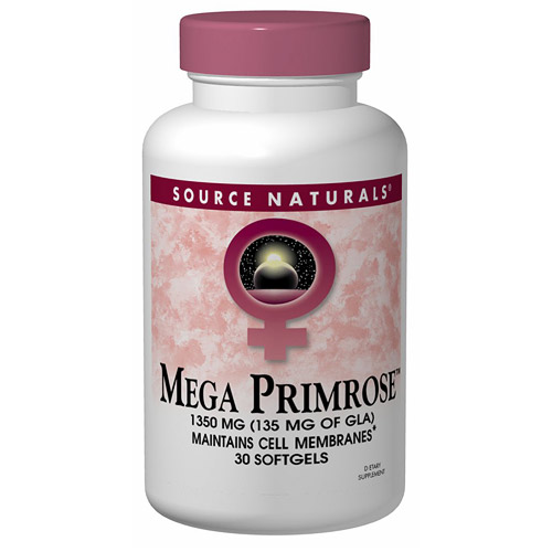 Source Naturals Mega Primrose 1350mg Eternal Woman (Evening Primrose Oil) 60 softgels from Source Naturals