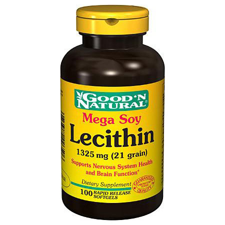 Good 'N Natural Mega Soy Lecithin 1325 mg (21 grain), 100 Softgels, Good 'N Natural
