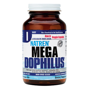 Natren Megadophilus (Mega Dophilus), Dairy, 60 Capsules, Natren