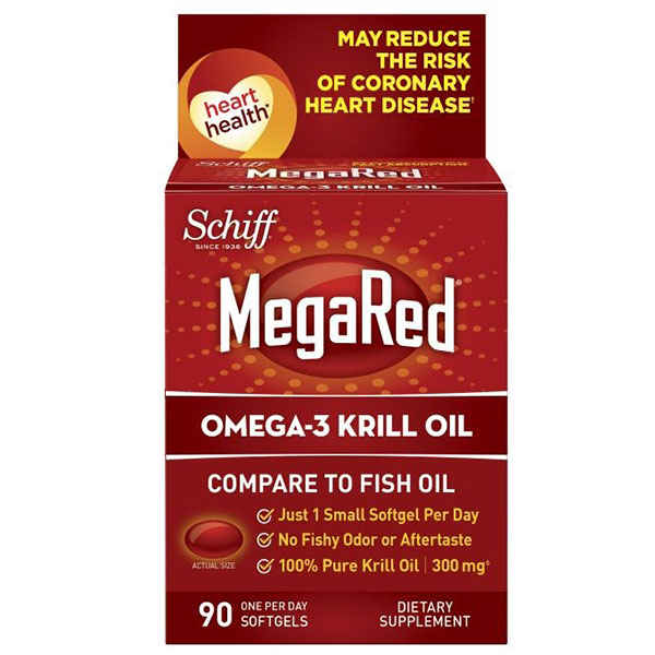 Schiff MegaRed Omega-3 Krill Oil 300 mg, 90 Softgels, Schiff