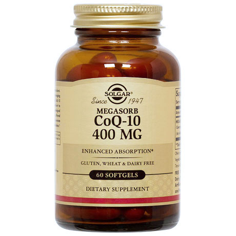 Megasorb CoQ-10 400 mg (Coenzyme Q-10), 60 Softgels, Solgar