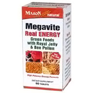 Mason Natural Megavite Real Energy, 60 Tablets, Mason Natural