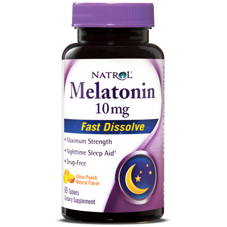 Natrol Melatonin 10 mg Fast Dissolve, Strawberry Flavor, 60 Tablets, Natrol