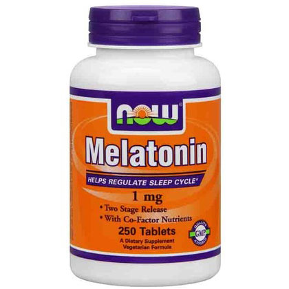 NOW Foods Melatonin 1mg with B3, B6 & Magnesium Timed Release 250 Tabs, NOW Foods