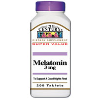 21st Century HealthCare Melatonin 3 mg 200 Tablets, 21st Century Health Care