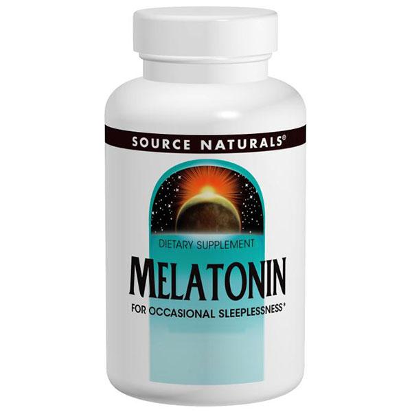 Source Naturals Melatonin 3 mg Veg Caps, 200 Vegetarian Capsules, Source Naturals