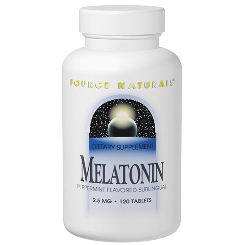 Source Naturals Melatonin 5mg Sublingual Peppermint 100 tabs from Source Naturals