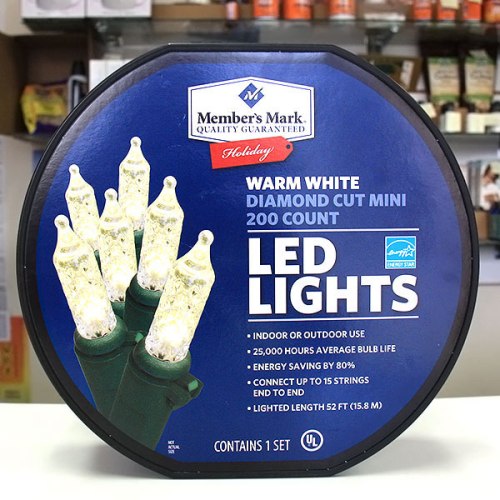 Member's Mark Member's Mark Holiday LED Lights Set, Warm White, 52 ft (15.8 m)