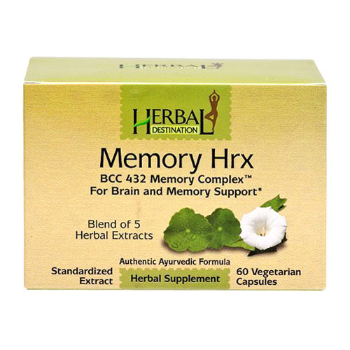 unknown Memory Hrx, Brain & Memory Support, 60 Vegetarian Capsules, Herbal Destination