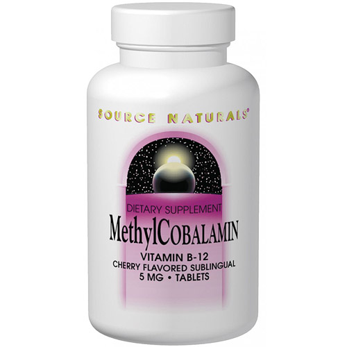 Source Naturals Methylcobalamin 5 mg Sublingual Cherry, 120 Tablets, Source Naturals